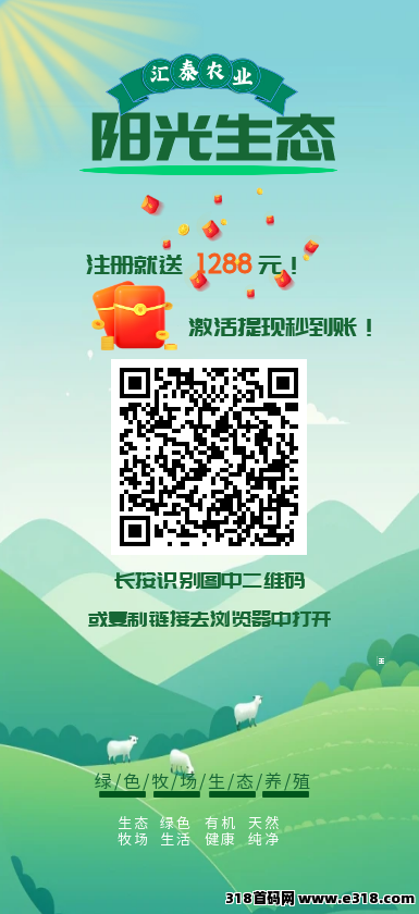 首码项目阳光生态，最新上线，提现秒到账！