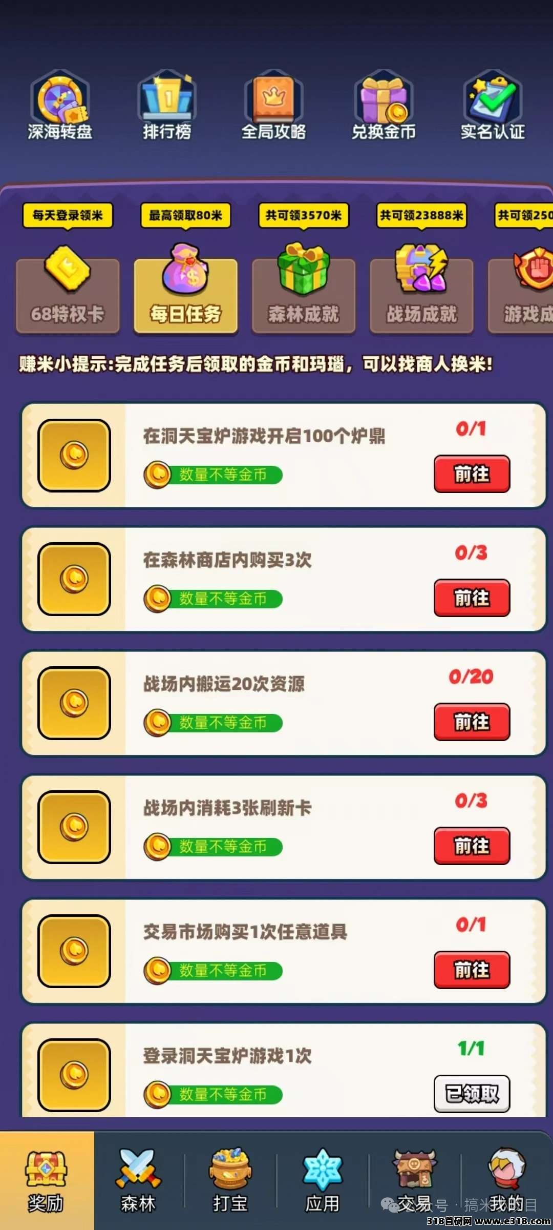 宝藏森林零撸项目，简单轻松