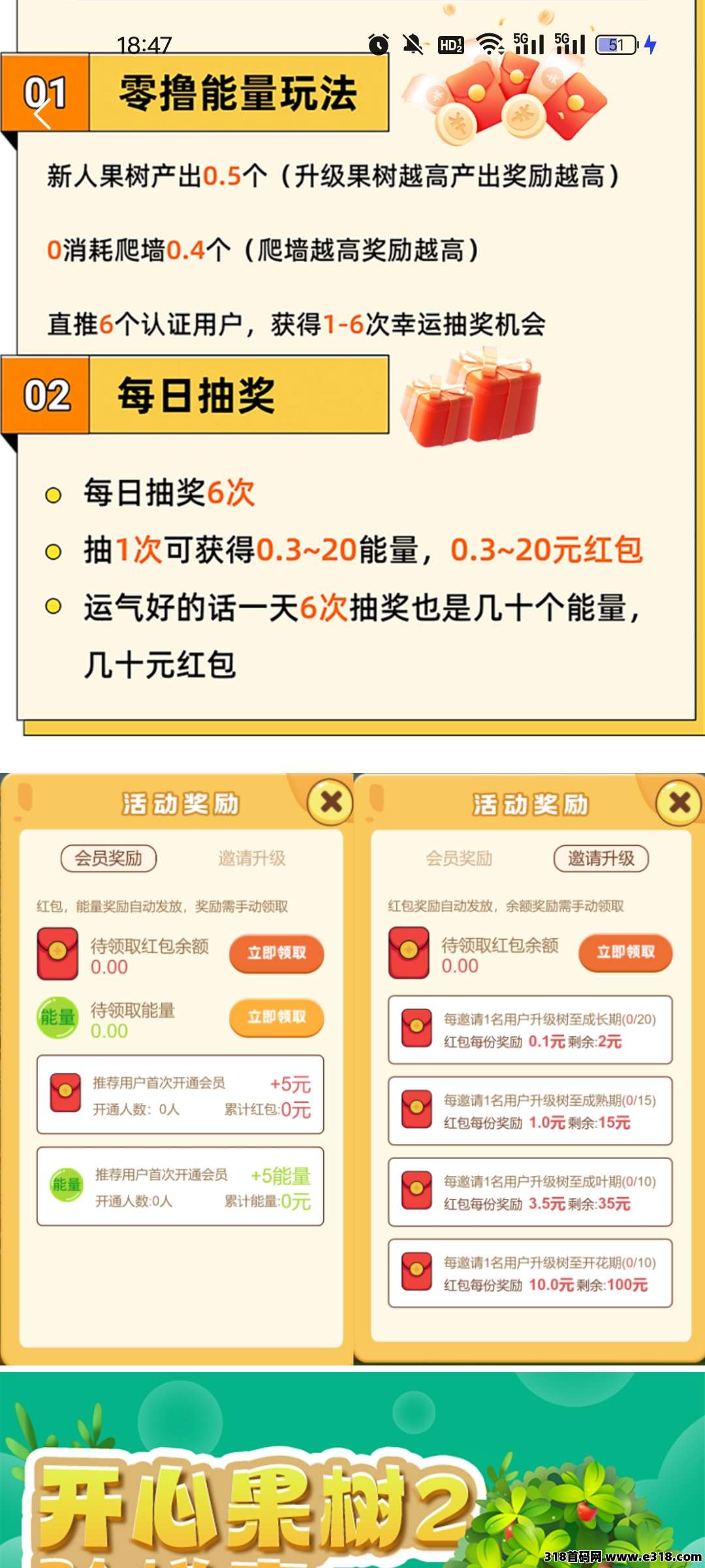 开心果树，每天零撸1.3能量